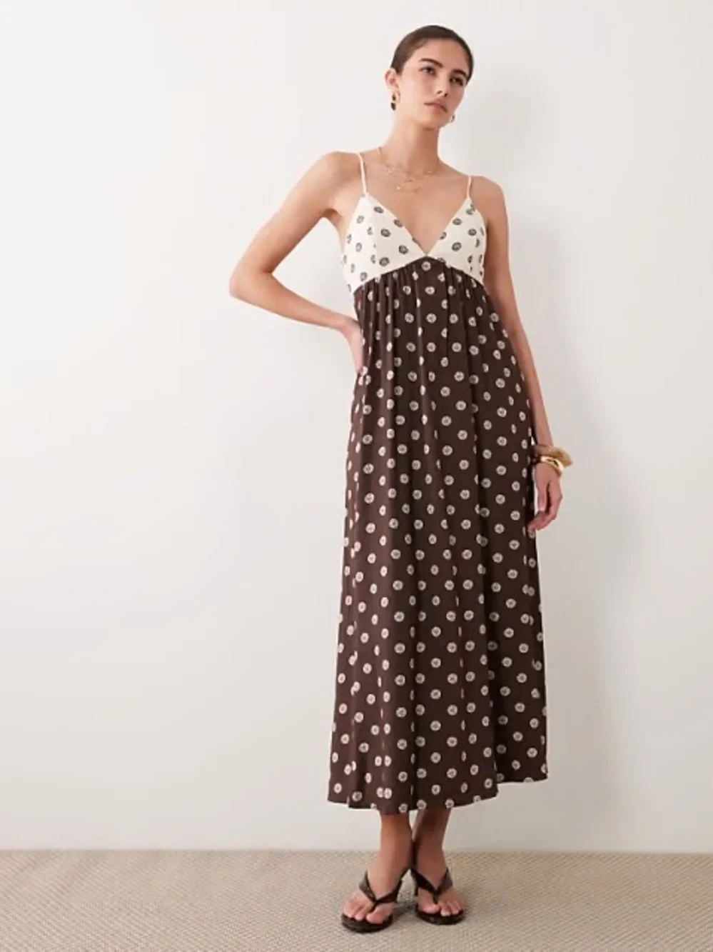 NWOT Abercrombie & Fitch Polkadot Maxi Dress Medium